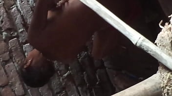 indian old age aunty bathing sex