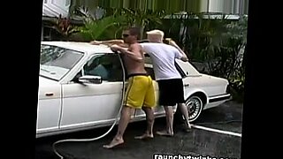 latino twink gets fucked in public next to car