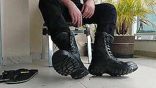 asian leather boot