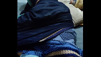 mom sleeping saree