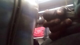 jacking off in car at bus