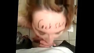 rica gets cum in mouth and on face from sucking stiffy with