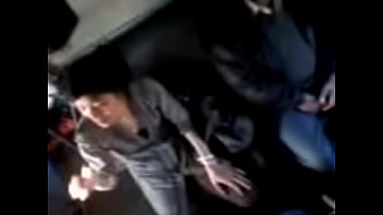 kinky japanese schoolgirl gives hangjob to stranger on train