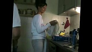 stepmom sex in kitchen with son