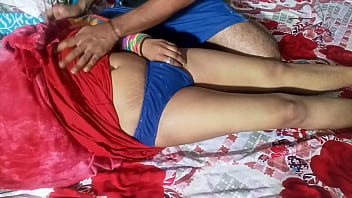 girl touching sleeping in bed guy